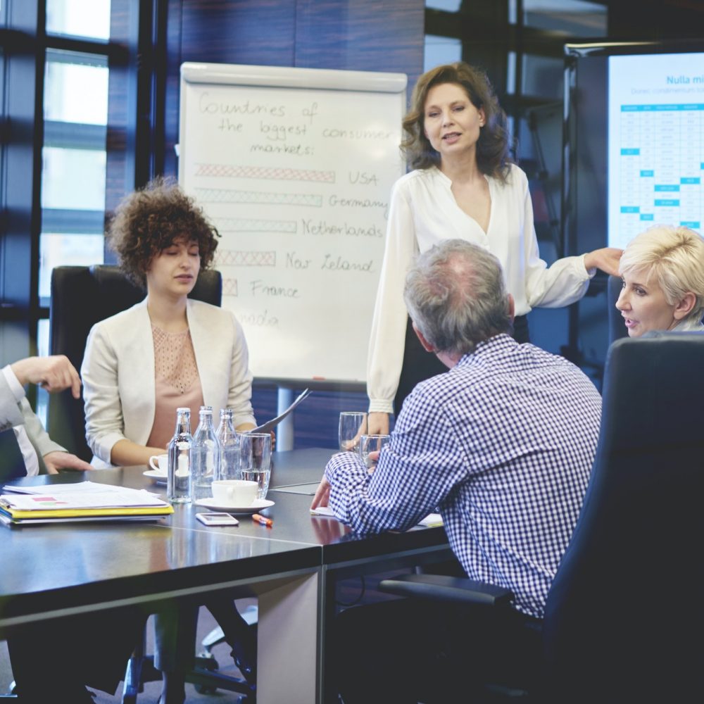 Business people discussing about new enterprise